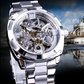 ⌚ 50% OFF NOW! 🔧 Skeleton Automatic Watch – Visible Movement, Gold-Tone Styling & Self-Winding – For Business & Evening Wear ✨