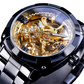 ⌚ 50% OFF NOW! 🔧 Skeleton Automatic Watch – Visible Movement, Gold-Tone Styling & Self-Winding – For Business & Evening Wear ✨
