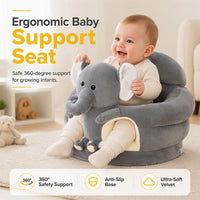 🧸👶Plush Baby Support Seat – Cartoon Floor Chair for Sit-Up Play