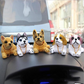Cute Dog Bobblehead – Nods Along Every Turn – 10 Breeds, Soft Plush, Gold Chain – Brings Smiles to Every Drive 🚗
