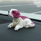 Cute Dog Bobblehead – Nods Along Every Turn – 10 Breeds, Soft Plush, Gold Chain – Brings Smiles to Every Drive 🚗