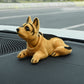 Cute Dog Bobblehead – Nods Along Every Turn – 10 Breeds, Soft Plush, Gold Chain – Brings Smiles to Every Drive 🚗