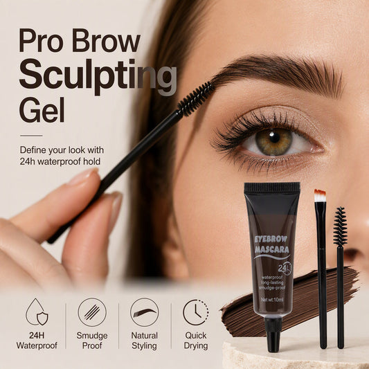 Waterproof Eyebrow Gel with Dual Brush Set