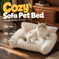 🛋️🐾 Cozy Sofa Pet Bed – 50% OFF! Secure edges, soft plush fabric, modern design – perfect for cats & dogs. 🐕