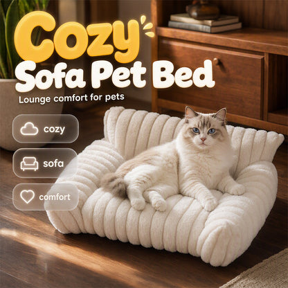 🛋️🐾 Cozy Sofa Pet Bed – 50% OFF! Secure edges, soft plush fabric, modern design – perfect for cats & dogs. 🐕