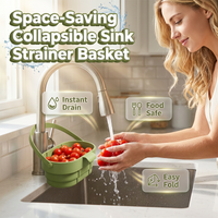 Collapsible Kitchen Sink Strainer Basket