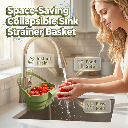 Collapsible Kitchen Sink Strainer Basket
