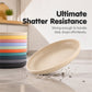 🍽️ Unbreakable Wheat Straw Dinner Plates – Reusable Shatter‑Resistant Eco‑Friendly Dining Plates, Stackable Microwave Safe Plates for Kitchen Camping Picnic