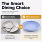 🍽️ Unbreakable Wheat Straw Dinner Plates – Reusable Shatter‑Resistant Eco‑Friendly Dining Plates, Stackable Microwave Safe Plates for Kitchen Camping Picnic