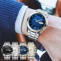 ⌚  Ultra-Thin Waterproof Quartz Watch – Dual calendar & sleek design ✨