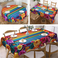 🌸  🍽️ Waterproof Floral Print Tablecloth for Dining & Parties – Stain-Resistant, HD Printing & Durable Polyester – Elegant & Easy Care ✨