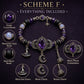 Gothic Purple Rhinestone Halloween Bracelet