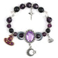 Gothic Purple Rhinestone Halloween Bracelet