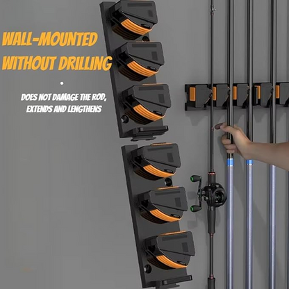 Wall-Mounted Fishing Rod Holder