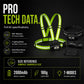 Rechargeable LED Chest Light with Reflective Straps