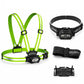 Rechargeable LED Chest Light with Reflective Straps