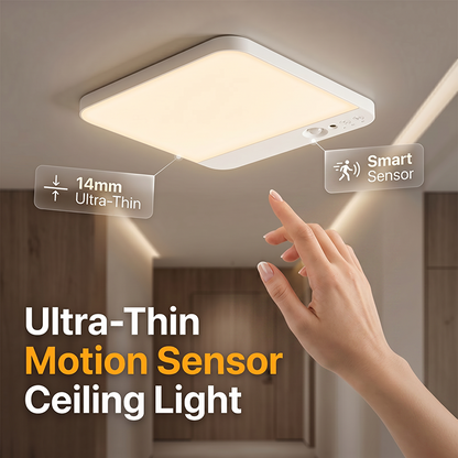 Motion Sensor LED Ceiling Light – Wireless, Magnetic Mount & Remote Control for Home 🏠