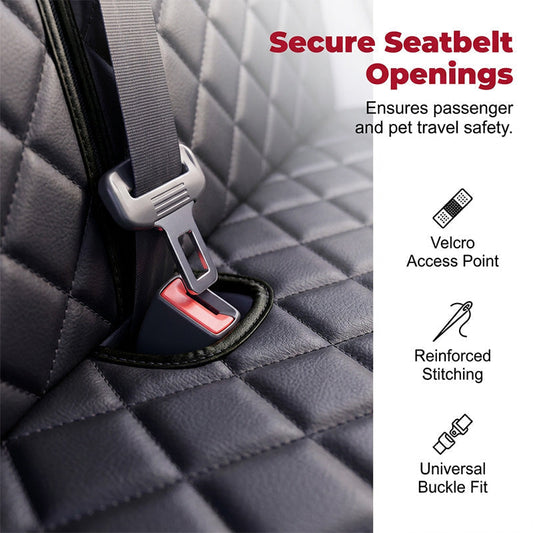 Dog Car Seat – From ! Waterproof, seatbelt openings & foldable. Clean car, happy pet – grab yours! ✅
