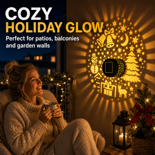 🎄❄️ 50% OFF! Solar Outdoor Decorative Wall Projection Light – IP65 weatherproof, auto on/off. Projects festive patterns – perfect for Christmas ! 🏡✨