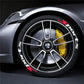 Universal Sports Tire Sidewall Letter Stickers
