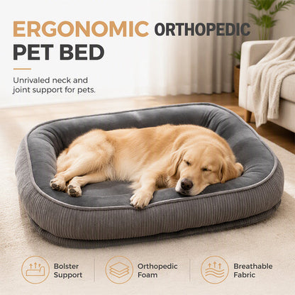 All‑Season Ergonomic Comfort Pet Bed – Snug, Breathable, Cozy ✨