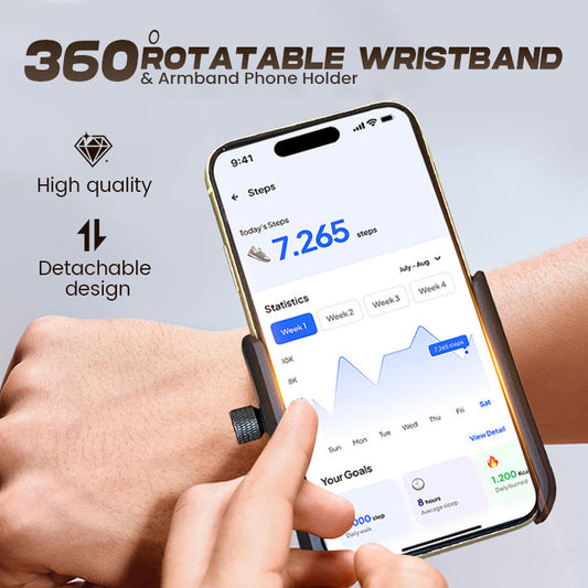 📱Only £ 7.99！！💪360° Rotatable Wristband & Armband Phone Holder