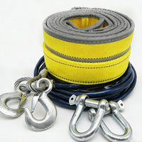 🏆 Last Day Special Price £8.99! 🎁4-Ton Tow Rope with U-Shackle Hooks