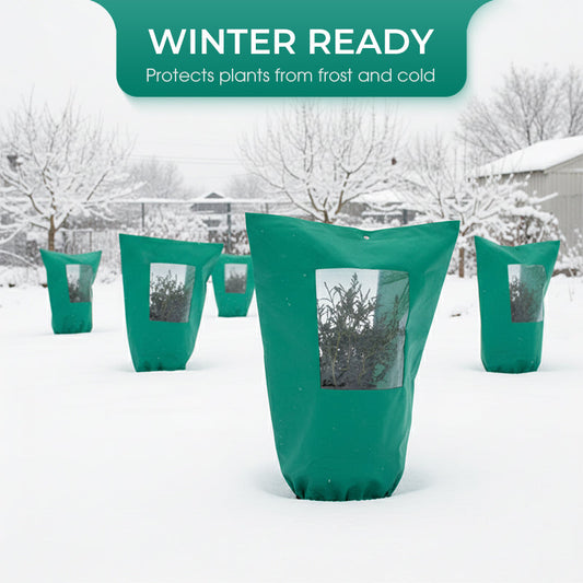 📢📢50% OFF !! ⏰Freeze Protection Winter Plant Cover with Zipper & Drawsting