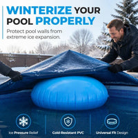🏊 50% OFF NOW! ❄️ Round Pool Winterizing Air Pillow – Relieves Ice Pressure, Prevents Water Buildup & Easy Inflate – For Above-Ground Pools 🛡️