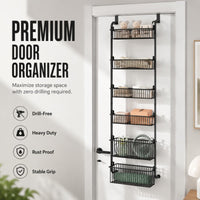 Over the Door Hanging Storage Basket Organizer