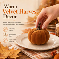 Only £ 1.99！！🎃Velvet Pumpkins for Halloween & Thanksgiving