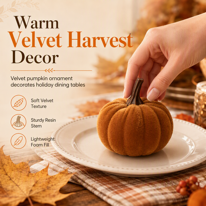 Only £ 1.99！！🎃Velvet Pumpkins for Halloween & Thanksgiving
