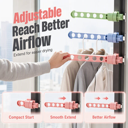 Space Saving Window Drying Rack