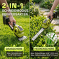 🌿 2-in-1 Cordless Grass Shear & Hedge Trimmer: 1300 RPM, 45° Head, 2 Batteries, Lightweight