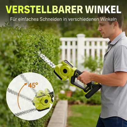 🌿 2-in-1 Cordless Grass Shear & Hedge Trimmer: 1300 RPM, 45° Head, 2 Batteries, Lightweight