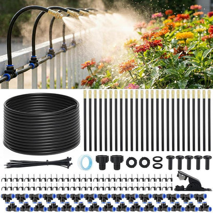 Adjustable Misting Cooling System with Flexible Nozzles