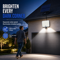 ☀️Split Design Outdoor Solar Wall Light with Motion Sensor and Remote Control Waterproof Solar Powered Street Lamp with 3 Modes for Courtyard Garage
