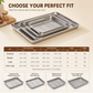 Rectangular Stainless Steel Baking Tray With Wire Cooling Rack