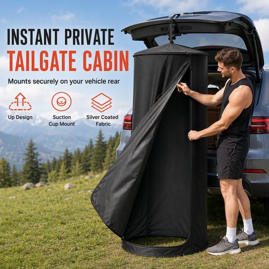 Portable Quick Opening Car Rear Shower Tent | Outdoor Camping Single Person Changing Room and Privacy Toilet Tent🚗⛺🚿
