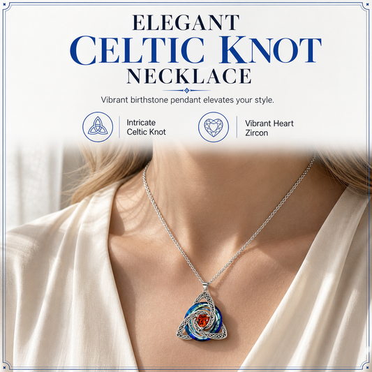 Women's Celtic Knot Birthstone Pendant Necklace🌀📿