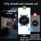⌚ Smart Watch: 1000mAh Battery, 1.7" HD Display, 100+ Sports Modes, LED Flashlight, Interchangeable Straps