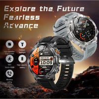 ⌚ Smart Watch: 1000mAh Battery, 1.7" HD Display, 100+ Sports Modes, LED Flashlight, Interchangeable Straps