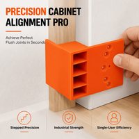 🎁Wardrobe Cabinet Side Filler Panel Installation Locator and Stepped Positioning Plate for Precise Hole Alignment