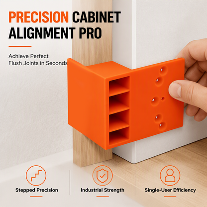 🎁Wardrobe Cabinet Side Filler Panel Installation Locator and Stepped Positioning Plate for Precise Hole Alignment