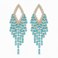 💎 Rhombus Cubic Zirconia Tassel Drop Earrings – Hypoallergenic S925 Sterling Silver Posts, Brilliant Crystal Fringes & Elegant Statement Design – Luxurious Shimmer for Every Occasion 🎀