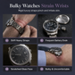 Men's Tonneau Quartz Chronograph Watch – Skeleton Flywheel Dial, Moon Phase Calendar & Silicone Strap, Stylish Men's Wristwatch⌚️