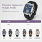 Men's Tonneau Quartz Chronograph Watch – Skeleton Flywheel Dial, Moon Phase Calendar & Silicone Strap, Stylish Men's Wristwatch⌚️