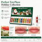 🎄 10-Piece Christmas Lip Balm Gift Set 💄🎁