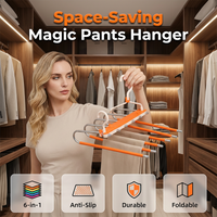 👖 Multi-Layer Space-Saving Pants Hanger – Vertical Closet Organizer for Jeans, Trousers, Scarves & Ties, Compact Wardrobe Storage Rack ✨