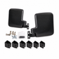Universal Plastic Rearview and Side View Mirror Set for Golf Carts